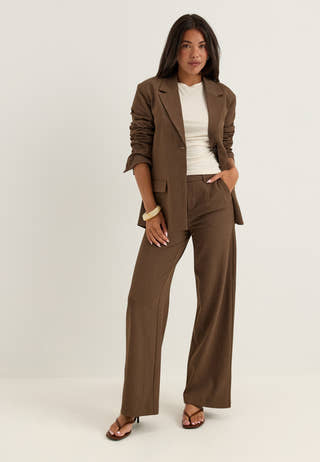 Objlisa MW Wide Pant Brown