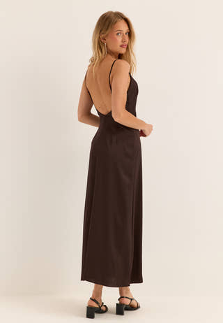 Viravenna Strap Ankle Dress Brown