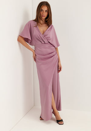 Wrap Satin Gown