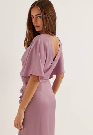 Wrap Satin Gown