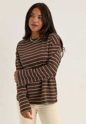 Pcsadie LS Top Striped