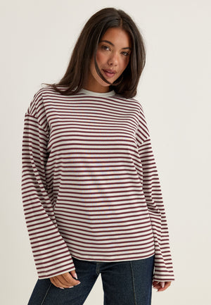 Pcsadie LS Top Striped
