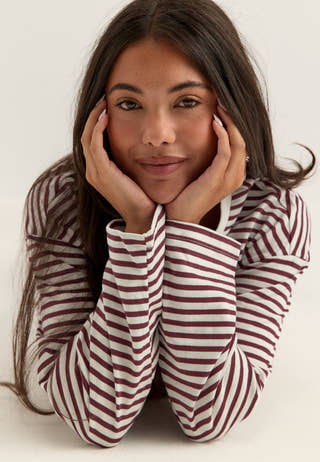 Pcsadie LS Top Striped