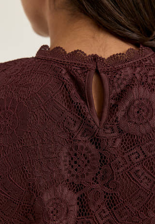 Pcolline SL Lace Top Purple