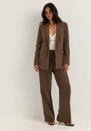 Pcbozzy Ls Loose Striped Blazer