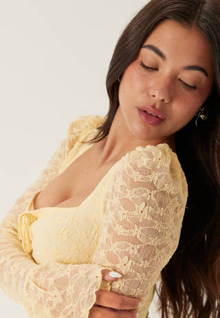 Square Neck Lace Dress