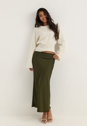 Viellette Hw Midi Skirt Green