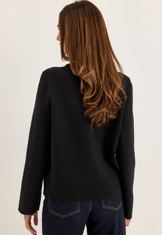 OBJREYNARD O-NECK PULLOVER Black