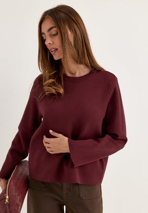 OBJREYNARD O-NECK PULLOVER Red
