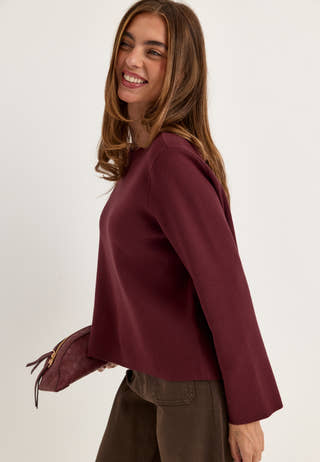 OBJREYNARD O-NECK PULLOVER Red