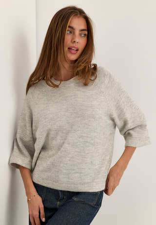 Onlsimoni 3/4 PULLOVER KNIT Grey