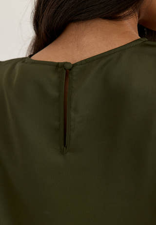 Viellette 2/4 SATIN PUFF TOP Green