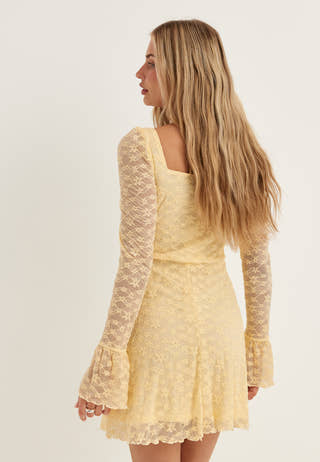 Square Neck Lace Dress