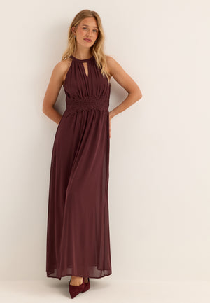 Vimilina Halterneck Maxi Dress Purple