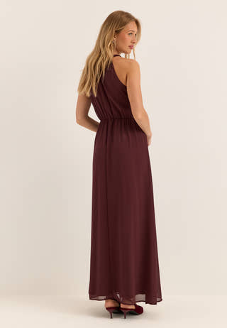 Vimilina Halterneck Maxi Dress Purple