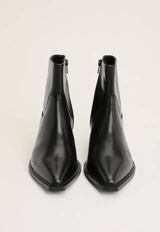 Kelsey Heel Classic Leather Boots Black