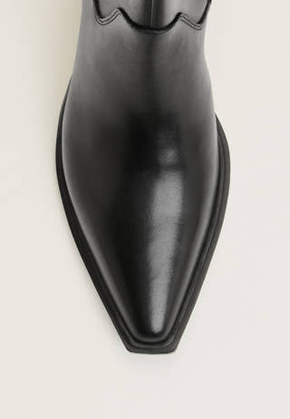 Kelsey Heel Classic Leather Boots Black