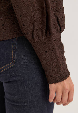 Objlaila L/S RE Top Brown