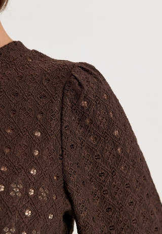 Objlaila L/S RE Top Brown