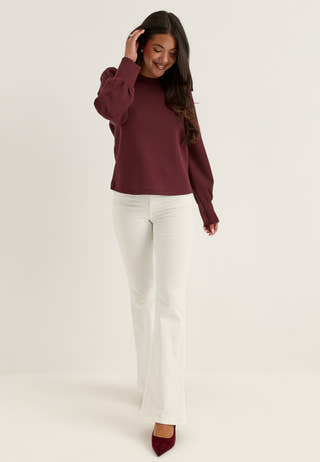 Objandrea Re L/S O-NECK TOP Red