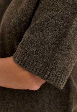 Vmboom 2/4 O-NK OVERSIZE PULLOVER Brown