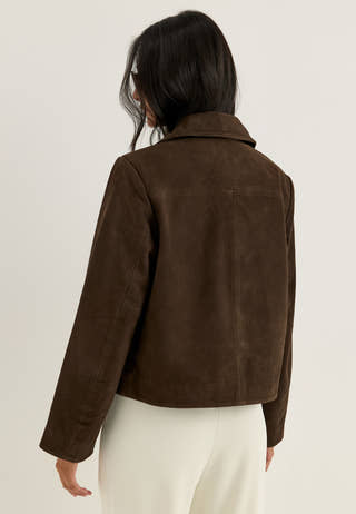 Slfkaya Suede Jacket Brown