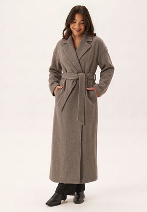 Objclara Oversize Wool Coat Brown