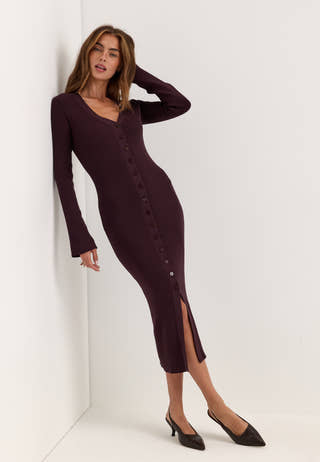Knitted Cardigan Dress