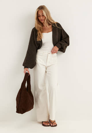 Knitted Bolero Brown