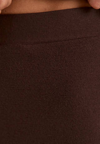 Knitted Mini Skirt Brown