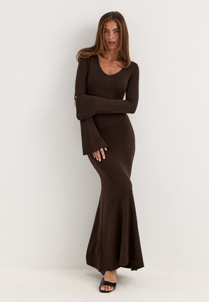 Knitted Dress Brown