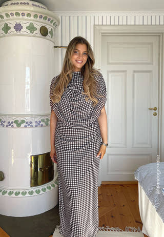 Cape Mesh Ankle Dress