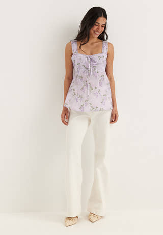 Frill Detail Cotton Singlet