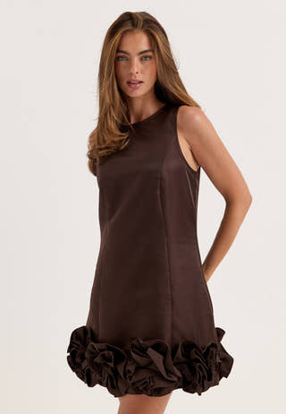 Yasellina Sl Mini Dress Brown