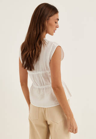 Viscose Tie Detail Blouse