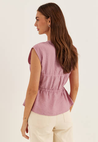 Viscose Tie Detail Blouse