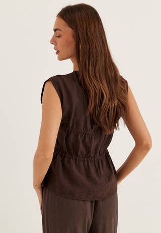 Viscose Tie Detail Blouse