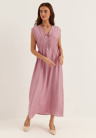 Viscose Tie Detail Dress