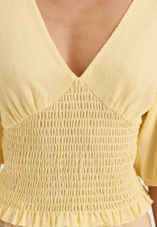 V-neck Smock Top