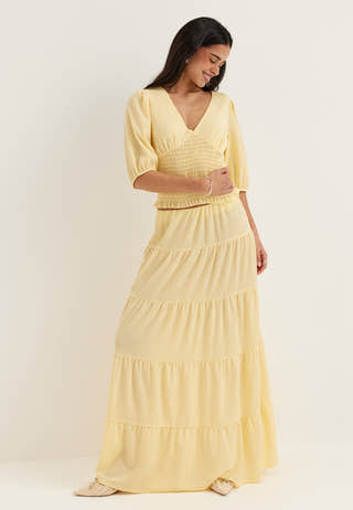 V-neck Smock Top
