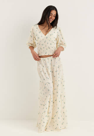 V-neck Smock Top