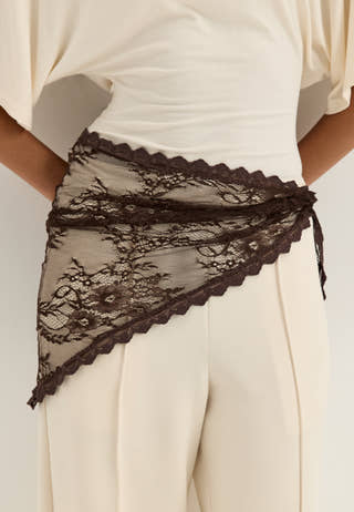 Vialiva Lace Scarf Brown