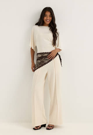 Vialiva Lace Scarf Brown