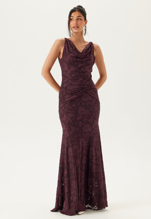 Deep Waterfall Mermaid Gown