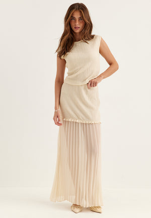 Strucure Combined Maxi Skirt