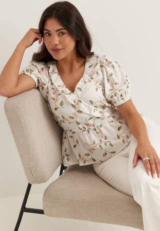 Wrap Frill Blouse