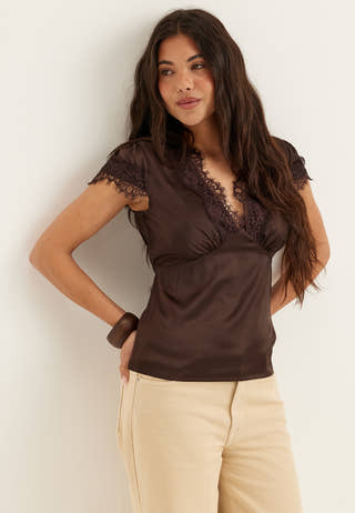 Satin Lace Blouse
