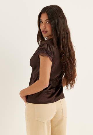 Satin Lace Blouse