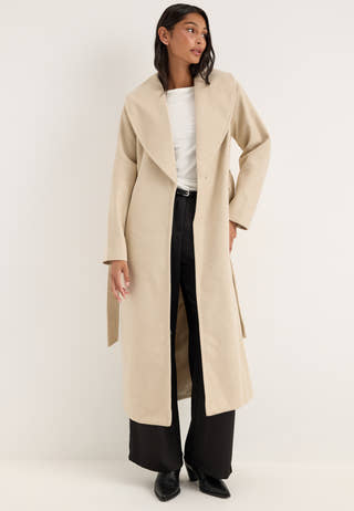 Vmanne Bergen Xtra Long Coat Beige