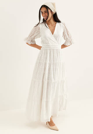 Broderie Anglaise Maxi Dress